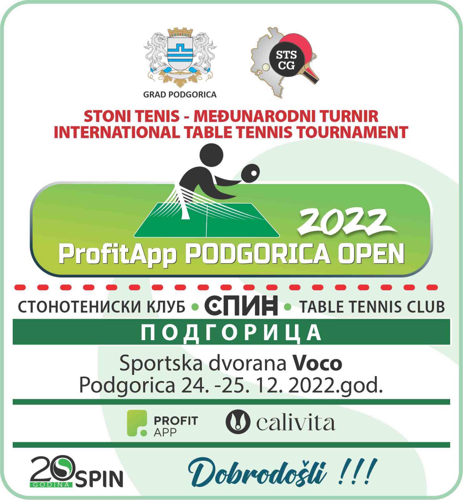 Medjunarodni turnir ProfitApp PODGORICA OPEN 2022